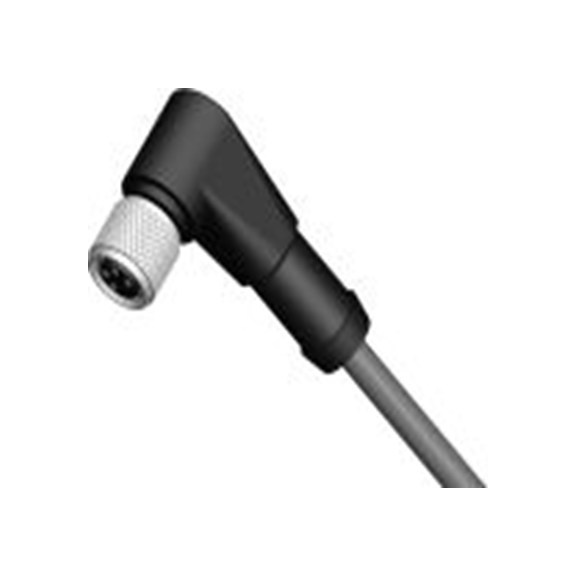 RS PRO,212-1693,RS PRO 传感器执行器电缆, 2 m长 4, 直角 母插转自由端 无端接, PU 黑色护套, IP40, CBF08系列