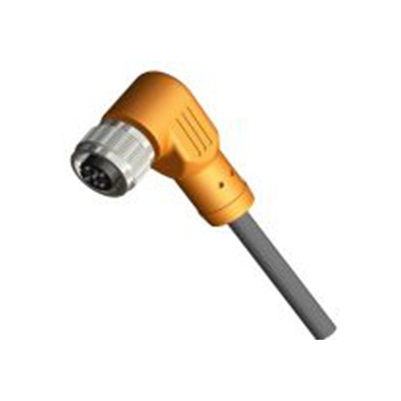 RS PRO,212-1701,RS PRO 传感器执行器电缆, 2 m长 4, 直角 母插转无端接, PU 橙色护套, IP40, CBF12系列