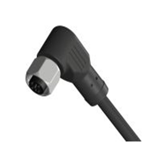 RS PRO,212-1707,RS PRO 传感器执行器电缆, 5 m长 4, 直角 母插转自由端 无端接, PU 黑色护套, IP40, CBF12系列