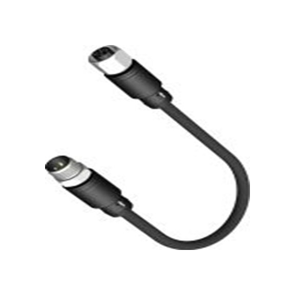 RS PRO,212-1723,RS PRO 传感器执行器电缆, 5 m长 4, 直向 母插 4转直 公, PU 黑色护套, IP40, CDF12系列