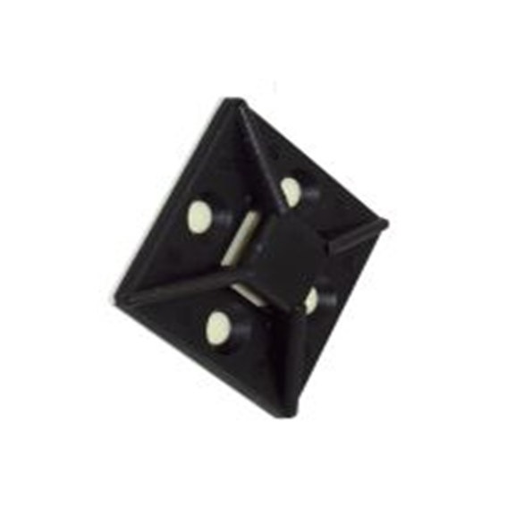RS PRO,213-8529,RS PRO 扎带固定座, 尼龙 66制, 38.5 mm长 10.2 mm宽 x 38.5 mm宽, Φ5 mm固定孔, 黑色
