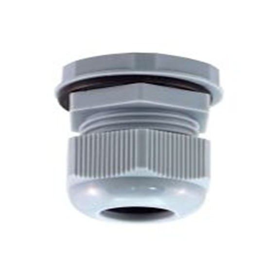 RS PRO,214-1063,尼龙 66 电缆接头, M12, 3 mm至6.5 mm线径, IP68, 灰色 包括锁紧螺母, Metric Thread系列