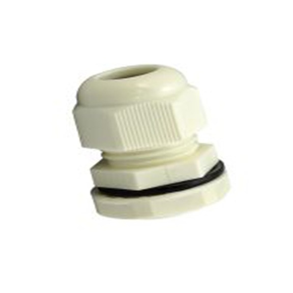 RS PRO,214-1070,尼龙 66 电缆接头, M40, 22 mm至32 mm线径, IP68, 白色 包括锁紧螺母, Metric Thread系列