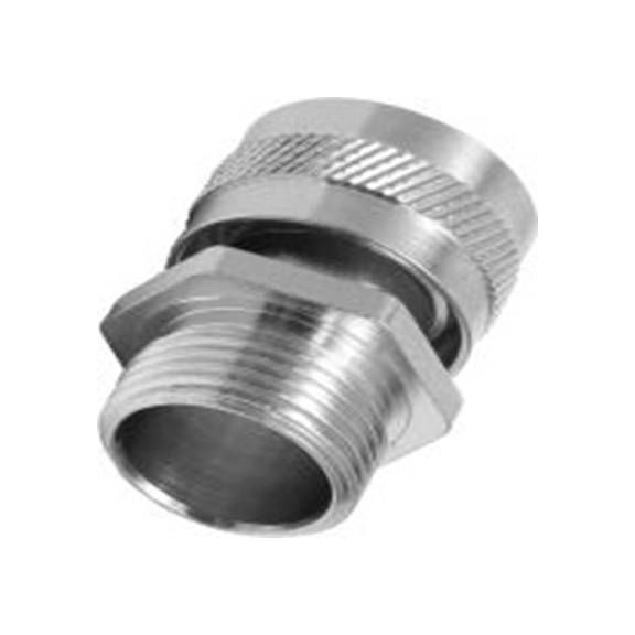 RS PRO,214-9557,电缆导管 导管配件, M20螺纹, 黄铜制, 16 mm标称尺寸, 镍表面, IP54, 银色, KMG系列