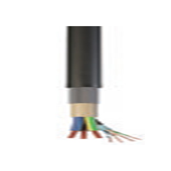 RS PRO,222-1597,电动车充电线, 3芯, 16.5 mm外径, 600/1000V, 45 A, 4 mm²线规, 50 m线长, 黑色护套