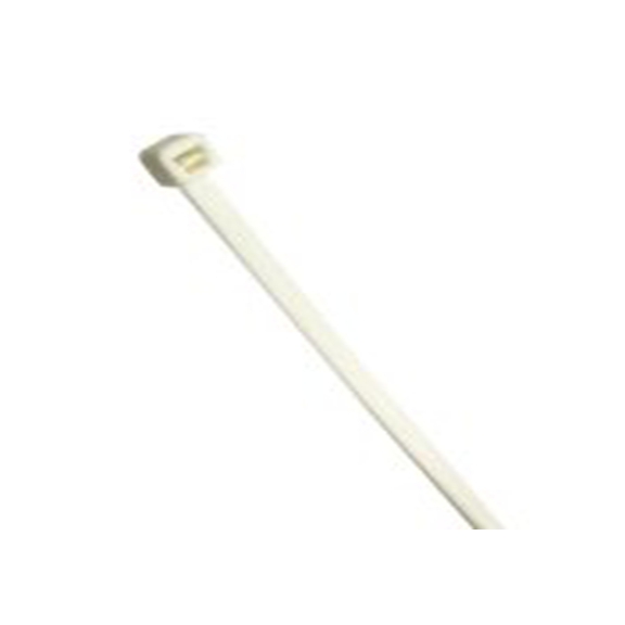 RS PRO,224-3156,尼龙 66 电缆扎带, 不易松脱, 阻燃, 白色, 380 mm长x7.6 mm宽, 55kg拉伸强度