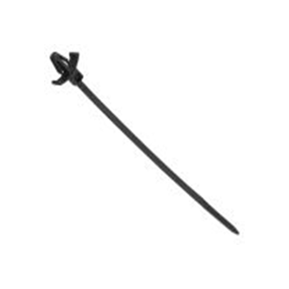 RS PRO,224-3190,尼龙 66 电缆扎带, 不易松脱, 阻燃, 黑色, 112 mm长x2.5 mm宽, 8kg拉伸强度