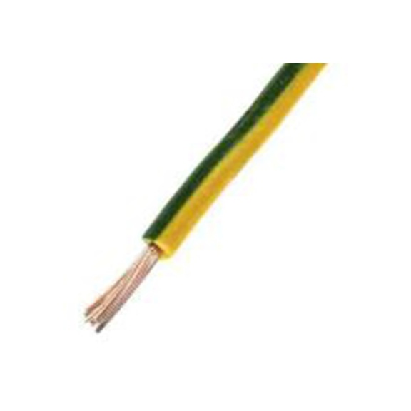 RS PRO,225-2153,黄色, 绿色 圆形 架空电缆, 1.5 mm², 305 m长 30/0.2 mm, 16 AWG 聚氯乙烯, 1 kV dc, 最高105 °C, Tri-Rated