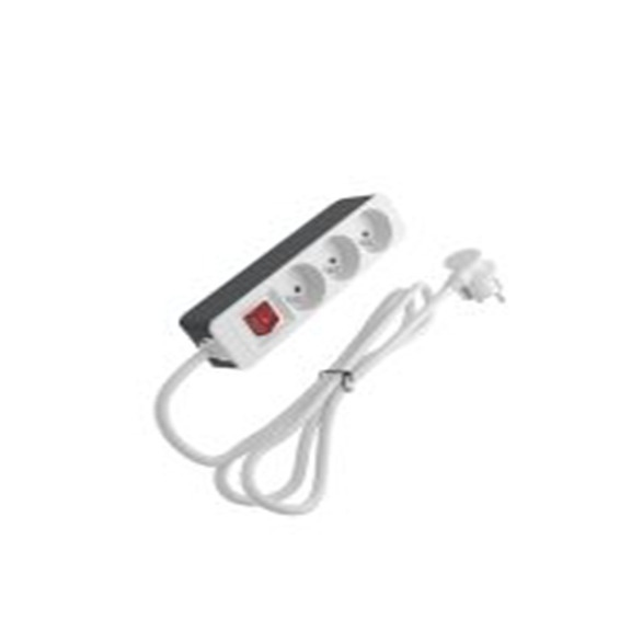 RS PRO,226-9483,白色 移动插座, 额定电压250 V, 3个 E 型插座, 电缆长4 m, IP20防护等级