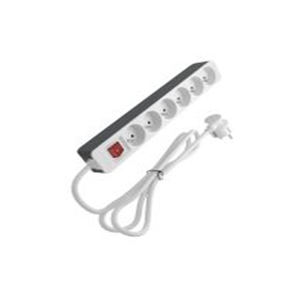 RS PRO,226-9486,白色 移动插座, 额定电压250 V, 6个 E 型插座, 电缆长1.5 m, IP20防护等级