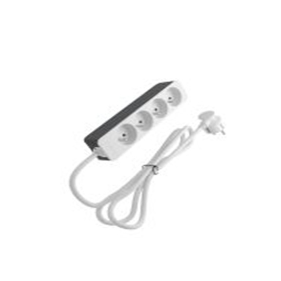 RS PRO,226-9489,白色 移动插座, 额定电压250 V, 4个 E 型插座, 电缆长1.5 m, IP20防护等级