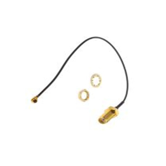 RS PRO,227-2074,射频 同轴电缆, 152 mm长, 50 Ω, 端接, 1.13 mm外径, 黑色, MHF1, SMA系列