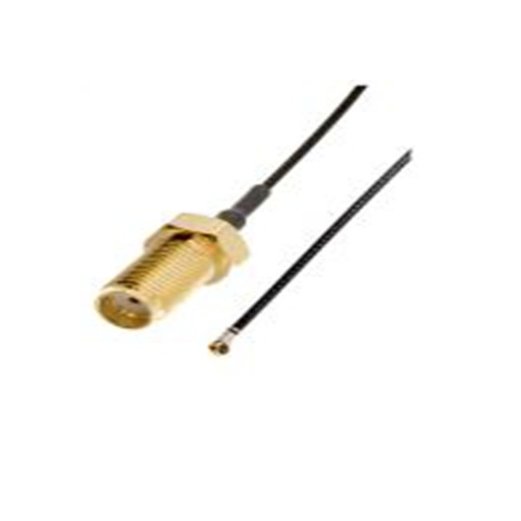 RS PRO,227-2078,射频 同轴电缆, 152 mm长, 50 Ω, 端接, 1.13 mm外径, 黑色, MHF4, SMA系列