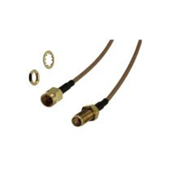 RS PRO,227-2086,RG316 同轴电缆, 152 mm长, 50 Ω, 端接, 黑色, SMA系列