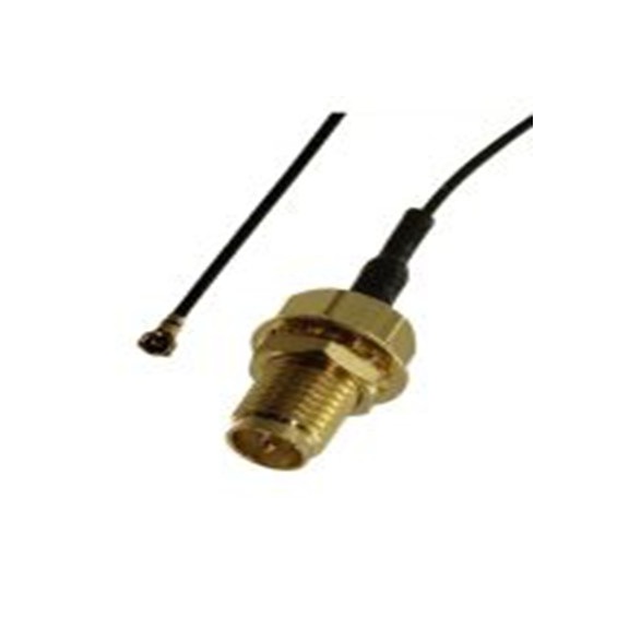 RS PRO,227-2089,射频 同轴电缆, 152 mm长, 50 Ω, 端接, 0.81 mm外径, 黑色, MHF4, RP-SMA系列