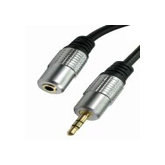 RS PRO,229-9929,RS PRO 辅助电缆, 3.5 mm 立体声插孔 公转3.5 mm 立体声插孔 母插, 5 m长, 黑色