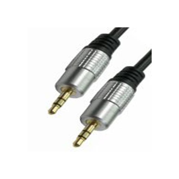 RS PRO,229-9931,RS PRO 辅助电缆, 3.5 mm 立体声插孔 公转3.5 mm 立体声插孔 公, 500 mm长, 黑色