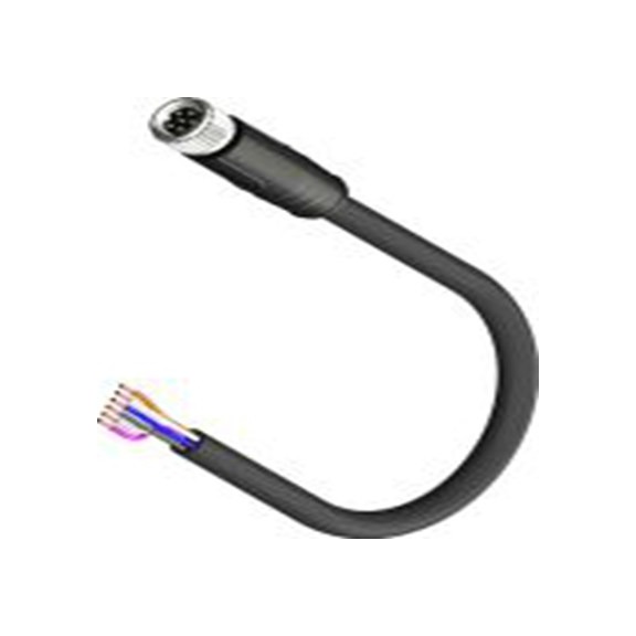 RS PRO,230-5665,RS PRO 传感器执行器电缆, 10 m长 6, 直向 母插转自由端 无端接, PU 黑色护套, IP40, CBF08系列