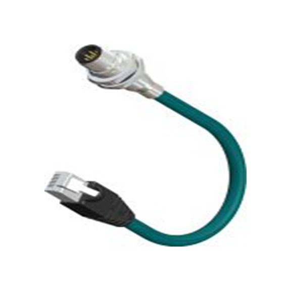 RS PRO,230-5692,500 mm 6 类 以太网电缆, 屏蔽 PU护套, M12 公转RJ45 公