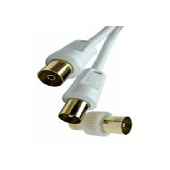 RS PRO,236-9054,3C2V 同轴电缆, 4 m长, 端接, 5 mm外径, 白色, TV Aerial Connector系列