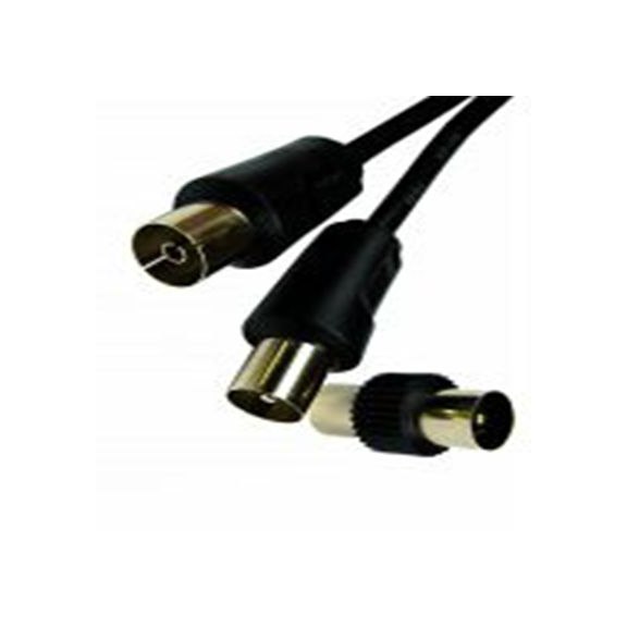 RS PRO,236-9062,3C2V 同轴电缆, 15 m长, 端接, 黑色, TV Aerial Connector系列