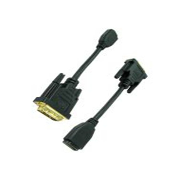 RS PRO,236-9108,RS PRO DVI线, 150 mm长, DVI-D 双通道 公转HDMI 母插, 黑色 聚氯乙烯