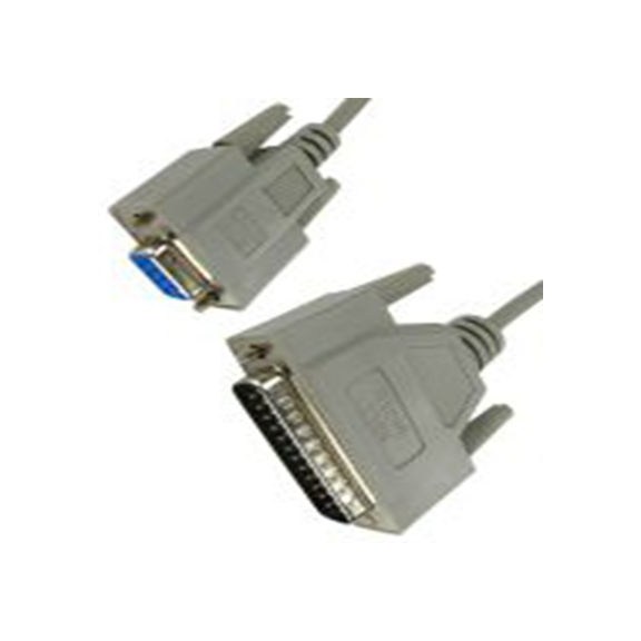 RS PRO,236-9148,RS PRO 串行电缆, D-Sub 25针, D-Sub 9针 母插转D-Sub 25针 公, 2 m长, 灰色 聚氯乙烯护套, REACH, RoHS, UKCA,