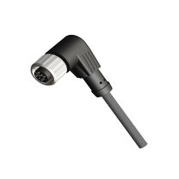 RS PRO,250-0621,RS PRO 传感器执行器电缆, 5 m长 5, 直角 母插转无端接 无端接, PU 黑色护套, IP40, CBF12系列