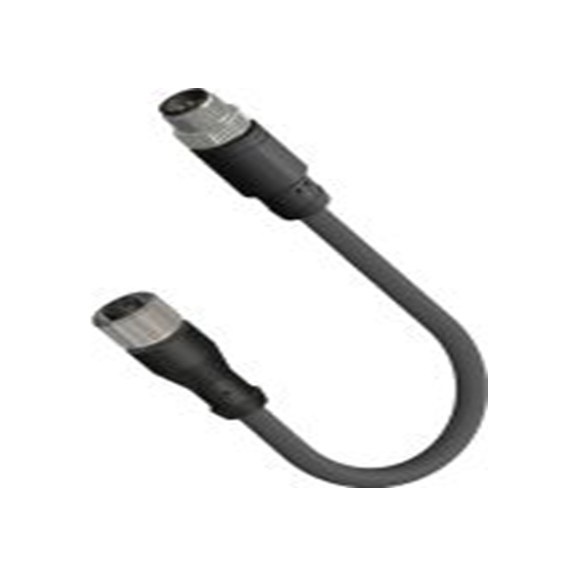 RS PRO,250-0678,RS PRO 传感器执行器电缆, 5 m长 4, 直向 母插 4转直 公, 聚氯乙烯 黑色护套, IP40, CDF12S系列