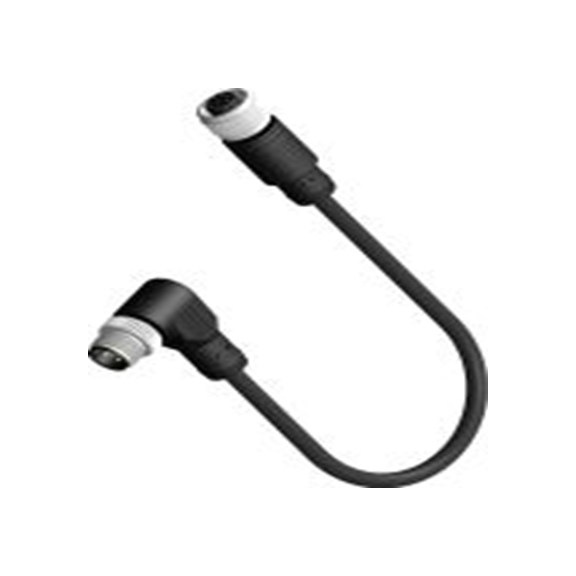 RS PRO,250-0700,RS PRO 传感器执行器电缆, 2 m长 8, 直向 母插 8转直 公, 聚氯乙烯 黑色护套, IP40, CDF12S系列