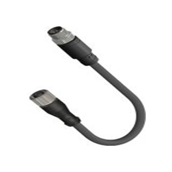 RS PRO,250-0708,RS PRO 传感器执行器电缆, 5 m长 8, 直向 母插 8转直 公, 聚氯乙烯 黑色护套, IP40, CDF12S系列