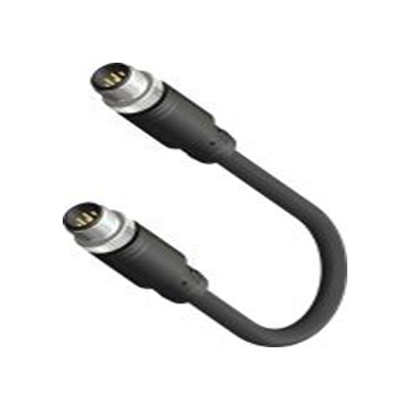 RS PRO,250-0728,RS PRO 传感器执行器电缆, 2 m长 8, 直向 公 8转直 公, 聚氯乙烯 黑色护套, IP40, CDM12S系列