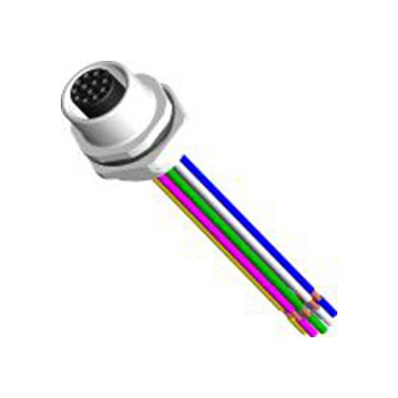 RS PRO,250-0737,RS PRO 传感器执行器电缆, 500 mm长 12, 直向 母插转无端接 无端接, 聚氯乙烯, IP40, CPF12系列