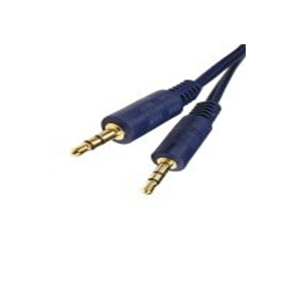 RS PRO,252-7111,RS PRO 音响音频线, 3.5 mm 立体声插孔 公转3.5 mm 立体声插孔 公, 1.2 m长, 蓝色, RS PRO系列