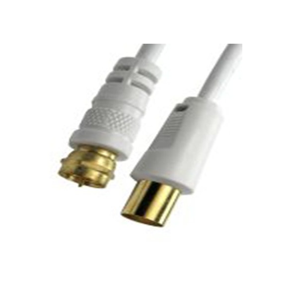 RS PRO,266-2170,F型连接器 同轴电缆, 15 m长, 75 Ω, 端接, 5.3 mm外径, 白色, F Type, F-Type, TV Aerial Connector系列