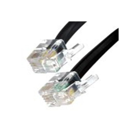 RS PRO,266-2230,电话线, RJ10 公转 RJ10 2 m 公, 黑色护套