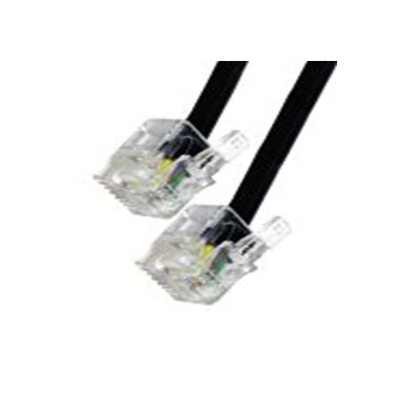 RS PRO,266-2247,电话线, RJ11 公转 RJ11 2 m 公, 黑色护套