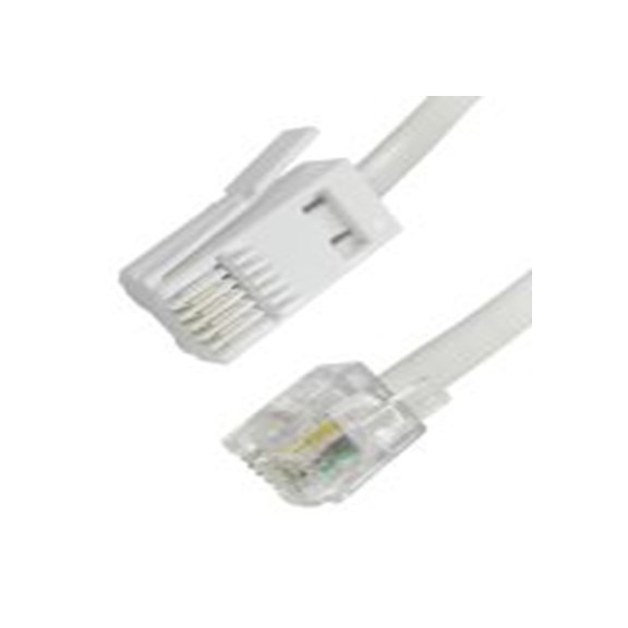 RS PRO,266-2463,电话线, RJ11 公转 BT 5 m 公, 白色护套