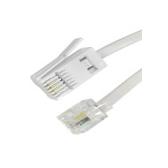 RS PRO,266-2465,电话线, RJ11 公转 BT 10 m 公, 白色护套