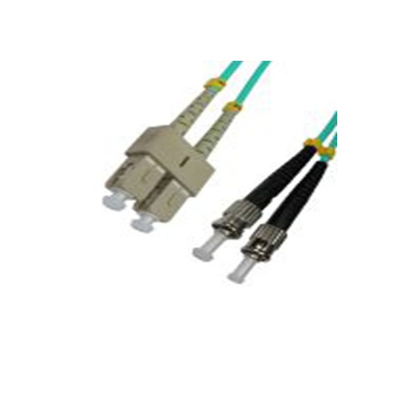 RS PRO,266-2560,RS PRO 两芯OM3多模光纤, 10m长, ST转SC, Φ3mm线芯, 低烟无卤淡蓝色护套