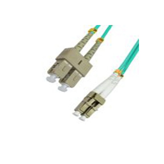 RS PRO,266-2580,RS PRO 两芯OM4多模光纤, 1m长, LC转SC, Φ3mm线芯, 低烟无卤淡蓝色护套