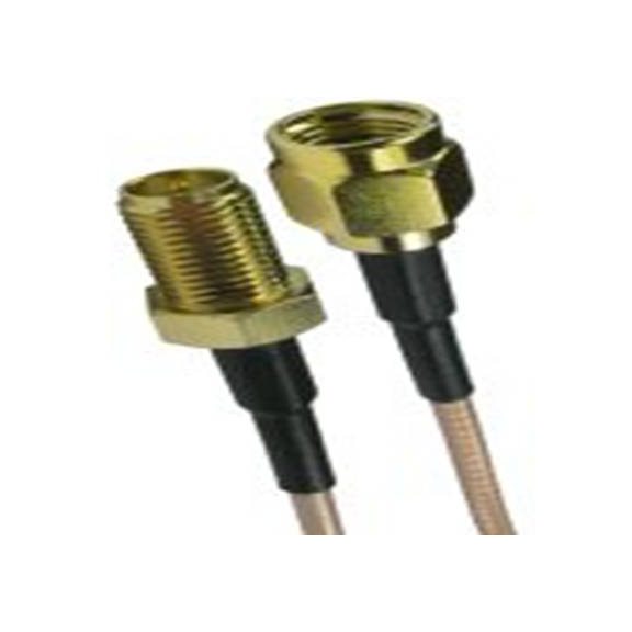 RS PRO,266-2615,反向SMA 同轴电缆, 1 m长, 50 Ω, 端接, 黑色, RP-SMA系列