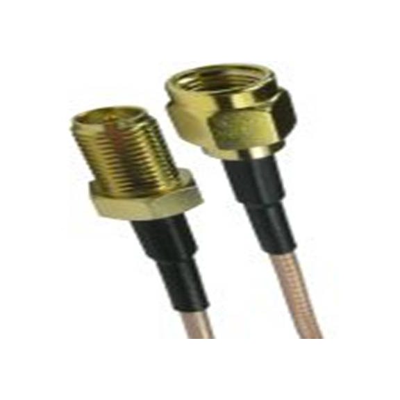 RS PRO,266-2618,反向SMA 同轴电缆, 2.5 m长, 50 Ω, 端接, 黑色, RP-SMA系列