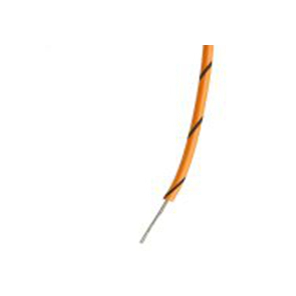 RS PRO,267-5861,橙色, 黑色 5 类 BS EN 60228 架空电缆, 0.22 mm², 100 m长 7/0.2 mm 聚氯乙烯, 1000 V ac, 最高85 °C