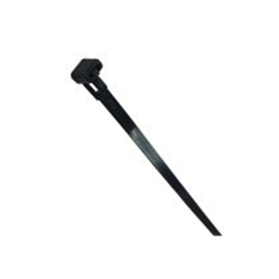 RS PRO,269-1862,尼龙 66 电缆扎带, 易松开, 阻燃, 黑色, 250 mm长x7.6 mm宽, 215.6N拉伸强度