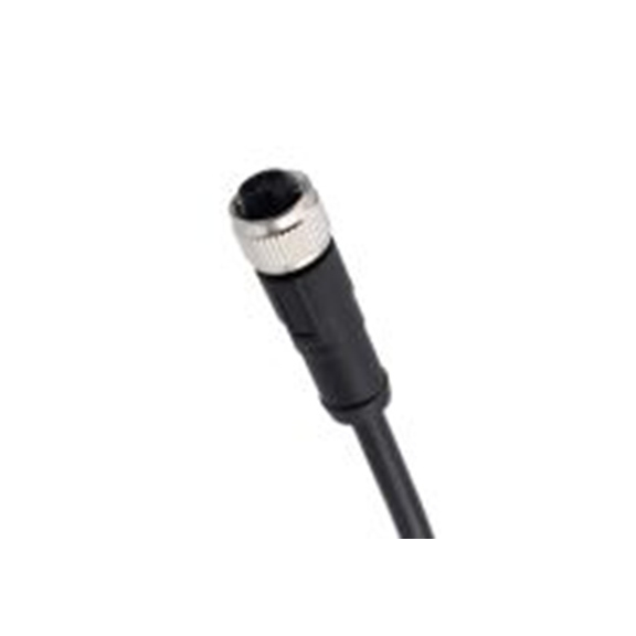 RS PRO,282-5375,RS PRO 电缆, 2 m长 4, 直向 母插 4转插头 母插, 聚氯乙烯 黑色护套, IP40