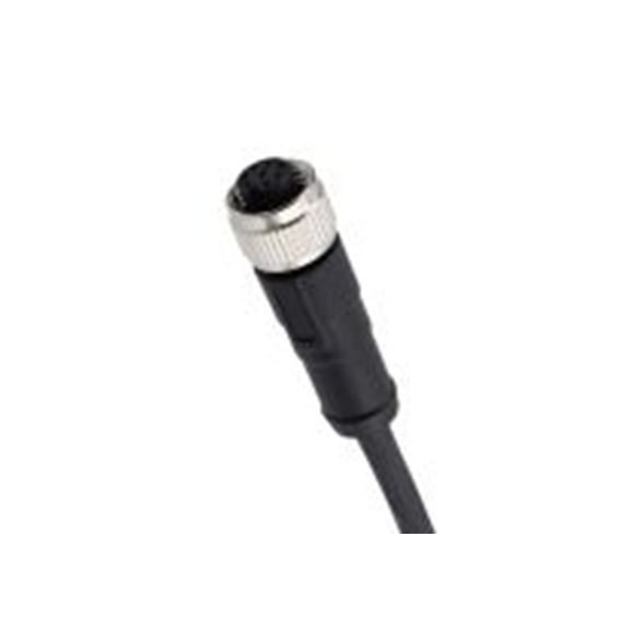 RS PRO,282-5401,RS PRO 电缆, 1 m长 8, 直向 母插 8转插头 母插, PU 黑色护套, IP40