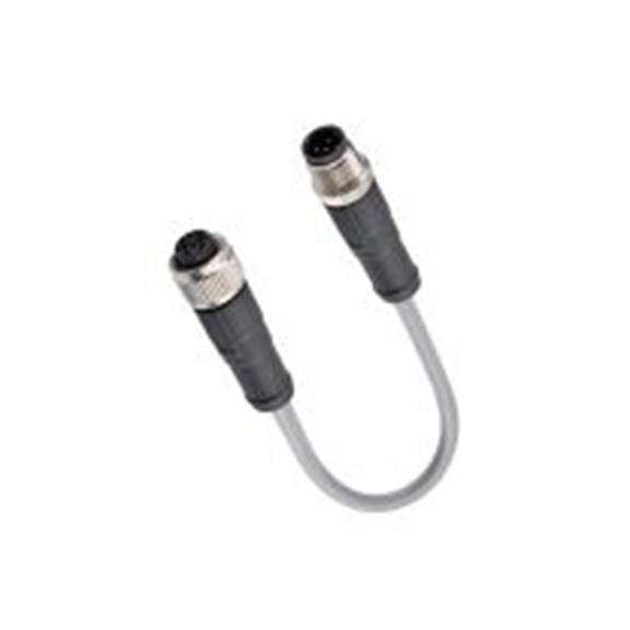 RS PRO,282-5425,RS PRO 电缆, 1 m长 5, 直向 公 5转直 母插, 聚氯乙烯 灰色护套, IP40