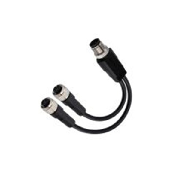 RS PRO,282-5437,RS PRO 电缆, 300 mm长 4, 直向 公 8转直 母插, PU 黑色护套, IP40