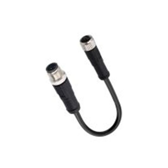 RS PRO,282-5446,RS PRO 电缆, 300 mm长 4, 直向 公 4转M8, 直 母插, PU 黑色护套, IP40